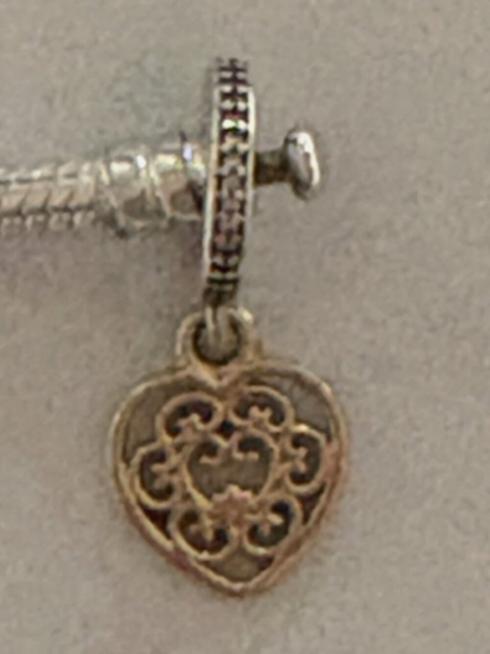 Pandora Authentic Magnificent HEART S925+14K Charm Excellent Condition!